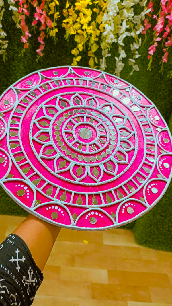 PINK GLOW MANDALA 15 INCH