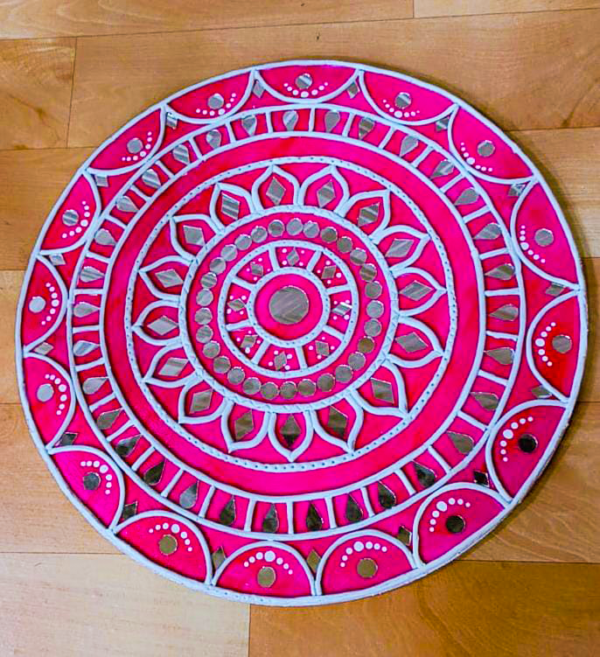 PINK GLOW MANDALA 15 INCH
